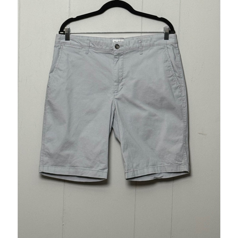 Goodfellow & Co Linden Chino Shorts Mens Light Blue Gray 10 Inseam Stretch Sz 34